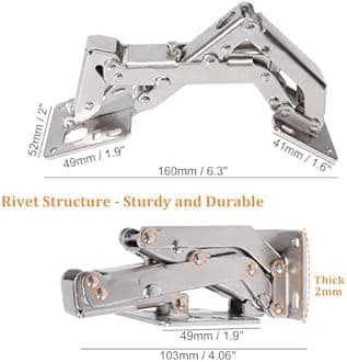 JinBoCheng 2pcs 170 Degree Soft Close Hinge,Hydraulic Frameless Cabinet Doors Hinges,Adjustable Mounting Hinges for Cabinet,Cupboards, Wardrobe, No Slot Required - Easy Installation (silver-4pcs)