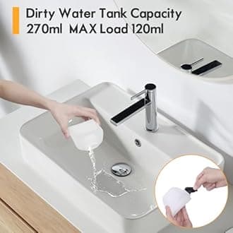 Kiato Window Vacuum Squeegee Cordless, Electric Window Vac, Rechargeable Window Cleaner with 2 X Squeegee (11”+ 6.7”), Spray/Wipe/Suck, for Cleaning Windows, Mirror, Shower Glass, WC07, 2200mA