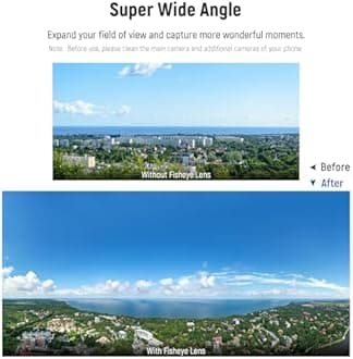 Neewer 8mm Fisheye Wide Angle Lens, 220° Field of View, Compatible with iPhone 16 Pro Max, Samsung Galaxy S24 Ultra, Aluminum Alloy Construction, Leica S Mount
