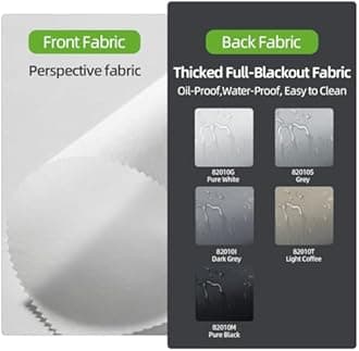 Zshine Day and Night Dual Layers Manual Roller Shades and Light Filtering Zebra Shades Suitable for Home, Office, Hotel, Club, Restaurant, Cinema Windows (Self-Selected Fabrics)