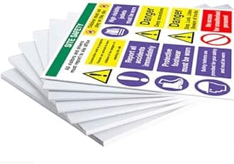 Fire Classifications PVC Waterproof metallic matte finishing Safety Signature Board with strong double sided tape for walls removable