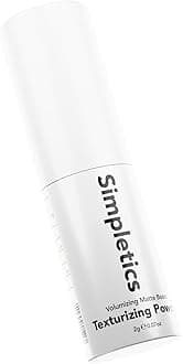Simpletics Texturizing Powder - All Natural, 4 Ingredient Nourishing Formula with Rice Starch - Chemical Free - Gives Volumized, Texturized, Matte Finish to Men & Women