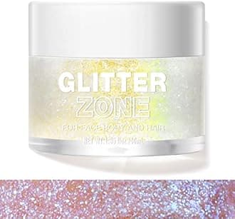 LANGMANNI Holographic Body Glitter Gel for Body, Face, Hair and Lip.Color Changing Glitter Gel Under Light. Vegan & Cruelty Free-1.35 oz (4# Sapphire Blue)