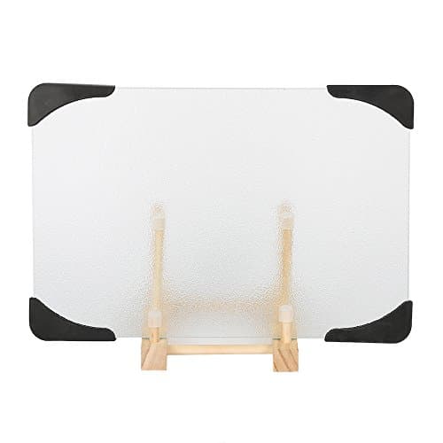 Multi-functional Tempered Glass Kitchen Cutting Chopping Board Rough Surface Chef Board 12"x 15" 30.5x38.1cm Black Protective Edge