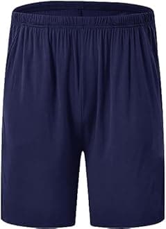 MoFiz Men's Pyjama Shorts Bottoms Ultra Soft Modal Lounge Wear Shorts with Pockets