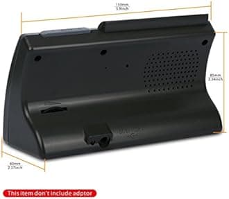 AL-HARAMEEN Masque, Islamic,Muslim,Prayer Times,Wall Clock,Bedside Clock/Decorative Clock/Mecca/Makkah/Arabia/in LCD ClockHA-3005 (Black)