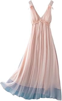 Women 100% Silk Dress Solid Off-Shoulder Sleeveless Silk Knee-Length Casual Cocktail Party Prom Dress Pleated High-Waisted Mulberry Silk Flowy Dress,D8837