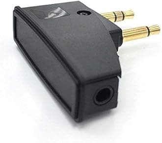 QC15 Airplane Headphone Adapter Fit for Bose QuietComfort 2 QC3 QC15 QC25 QC35 SoundLink AE2 AE2W and More Headphones, Golden Plated 3.5mm Jack