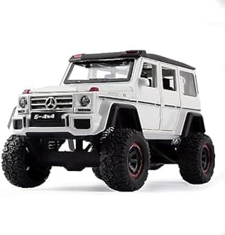 AMG G500 Diecast Metal Pullback Toy car with Openable Doors & Light, Music Boys car for Kids Best Toys Gifts Toys for Kids (AMG G500 - White)