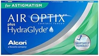 Air Optix Plus Hydraglyde for Astigmatism (Toric) Monthly Reusable Contact Lenses - Pack of 3 (BC 8.7mm, -6 Diopters, Cyl -1.75, Axis 100) From Alcon