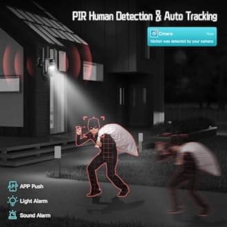 4K 8MP Solar Security Cameras Wireless Outdoor Battery Powered,360°PTZ Wireless Cameras for Home Security with Spotlight Siren, 5Dbi Dual antenna,PIR Human Detection,Color Night Vision,2-Way Talk