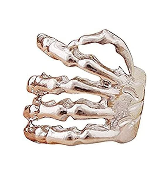 Cafurty Chic Skeleton Hand Ear Cuff Silver Plated Ear Bone Personality Clip Earring Ear Ouch