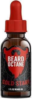Beard Oil for Men – Cold Start (Peppermint, Tea Tree, Eucalyptus) – Softens & Conditions Dry Beards With Argan & Jojoba – 1oz