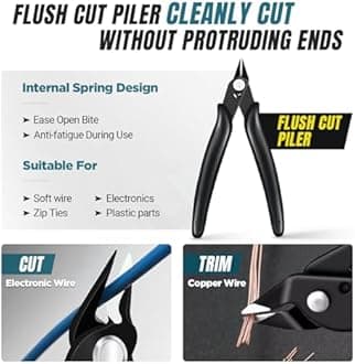 AMPCOM Ethernet Crimping Tool Kit, 8-in-1 Network Tool Kit for Pass-Through RJ45/RJ11, STP Cat7/6A & UTP Cat6/5E Connectors, Includes 110 Punch Down Tool & Wire Stripper, Portable Waterproof Bag