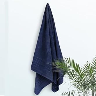 Tens Towels Pack of 1 Jumbo Bath Sheet 40 x 80 Inches, Extra Large & Light Weight, Quicker to Dry, 100% Cotton, Super Soft & Absorbent, Perfect to Wrap Yourself in, Navy