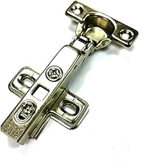 Merriway BH06008 (2 Pcs) Soft Closing Clip-On Kitchen Cabinet Wardrobe Hinges, Zinc Plated, Full Overlay 26mm 95 Degree - Pack of 2 Pieces, Silver