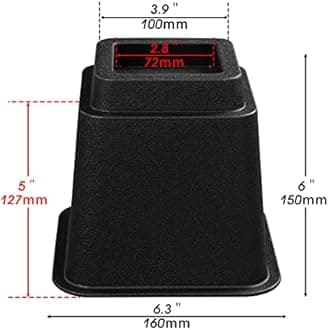 Ihomepark Bed Risers 5 Inch, Heavy Duty Square Furniture Frame Lift for Couch, Chair, Desk, Sofa and Bunk Bedpost, Set of 8