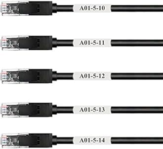 Mr-Label Self-Laminating Wrap Around Cable Labels – Letter Sheet Laser Printer Only – for Wire Marking Identification (50 Sheets (1600 Labels), White)