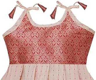 PW PLATYPUS WORLD Baby Girl's New south Indian traditional pattu pavadai Jecquard lehengha choli