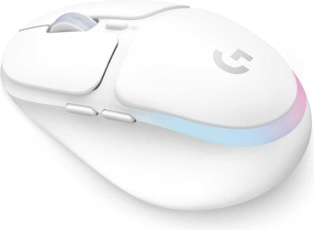G705 Wireless Gaming Mouse, Customisable LIGHTSYNC RGB Lighting, Lightspeed Wireless, Bluetooth Connectivity, Lightweight, PC/Mac/Laptop - White Mist