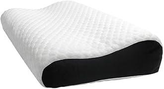 Memory-Foam-Pillow-Orthopedic-Pillow-for-Neck-Pain-Cervical-Contour-Memory-Foam-Pillow-Orthopedic-Pillow-for-Neck-Pain-Orthopedic-Contour-Pillow-Support (Black)