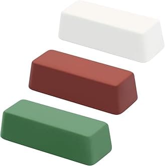 SCOTTCHEN Mini Buffing Polishing Cutting Compounds 4 Oz. Kit - Green Fine/White Medium/Red Coarse - 3 Pack