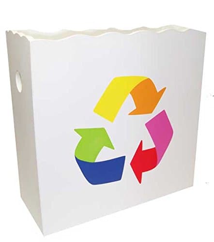 Desktop White Recycle Box