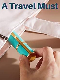 UULANFA Refillable Perfume Bottle Atomizer for Travel,Portable Easy Refillable Perfume Spray Pump Empty Bottle for men and women with 5ml Mini Pocket Size (SU.G-Black)…