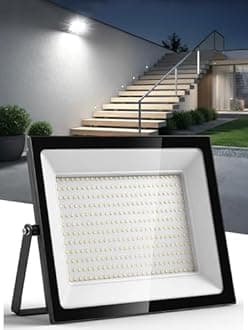 300W LED Floodlight Outdoor,30000LM Super Bright LED Security Lights,6500K Cold White Flood Lights Outdoor,IP66 Waterproof Outside Lights,Outdoor Light for Yard Garden Garage