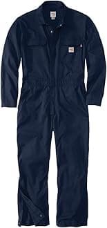 Men's 105016 Flame Resistant Loose Fit Twill Coverall - 3X-Large Short - Dark Navy