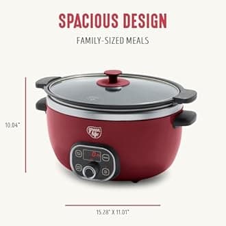 GreenLife - 6 Quart Non-Stick Ceramic Removable Inner Bowl, Programmable, Family Friendly, Keeps Warm, Stovetop & Oven Safe, Dishwasher Safe,