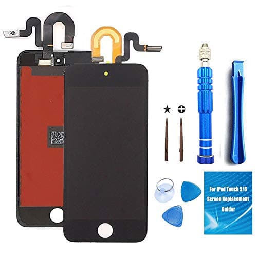 Screen Replacement for iPod Touch 5 5th 6 6th Generation Black Full LCD Digitizer Display Assembly Kit + Advanced Repair Tools Set