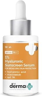 1% Hyaluronic Acid Sunscreen Serum with SPF 50 & PA+++ | Gives Broad Spectrum Protection & Helps Skin Glow | Lightweight & Non-Greasy Formula | 1.01 Fl Oz/30ml