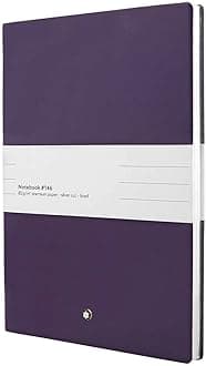 Montblanc Notebook 116515 Fine Stationery #146 Purple – Elegant Soft Cover Journal – Lined Notebook with Leather Binding – A5