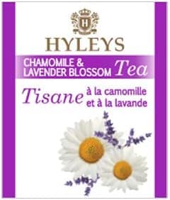 HYLEYS Tea 12 Pack of Hyleys Lavender Blossom Herbal Tea - 25 Tea Bags (Caffeine Free, Gmo Free, Gluten Free, Dairy Free, Sugar Free & 100% Natural, Decaf)