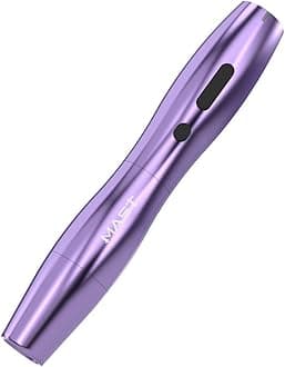 Mast P20 Wireless Tattoo Pen Machine Rotary Tattoo Gun Lightweight Digital Display Slim Frame for Women Aritst (1 battery- purple)