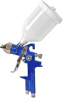 H827 Hvlp Spray Paint Gun With Color Bucket & Tools Nozzle Size 1.4Mm & Cup Capacity 600Ml (Blue)