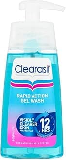 Clearasil Exfoliating Face Wash, 150ml, Salicylic Acid Gel, Acne Wash, Blemish Treatment, Face Wash for Sensitive Skin, Oil Control, Works Fast, Reduces Redness, Spot Treatments, Skin Care