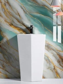 New 2024 Vinyl Marble Wallpaper Peel and Stick Waterproof Wallpaper for Home Kitchen Countertop Cabinet Furniture Oil Proof Kitchen Stickers(60X200) (Luxury Sky Marble)