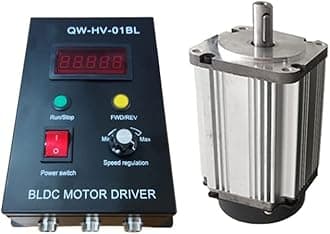 High Speed 110V/220V 6000rpm/3000/8000 0.75KW 750W 80mm Brushless DC Motor Low Noise Hall BLDC Motor with Driver (110v-750W8000rpm)