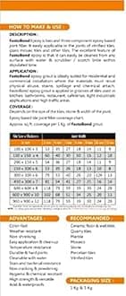 Resin Epoxy Grout - 1 Kg-3 Kg & 5 Kg - Full_Glitter-Sparkle Colors Tile Grout_Fastobond | 3 Components Only | Premixed Glitter For Uniform Finish (1 Kg, Metalic-Golden), 1 Bucket