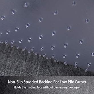 Large Chair Mat for Carpet, Easy Glide Plastic Carpet Floor Protector Mat for Office Chairs for Work & Home (46" x 60", for Carpeted Floors)