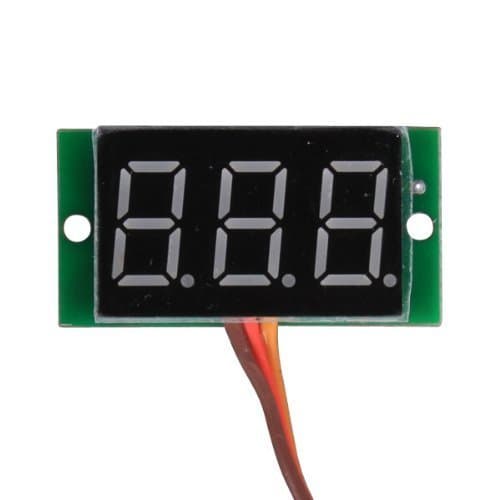 Cockscomb Mini Blue 0.36 " LED Digital Volt Voltage Panel Meter Voltmeter 0-99V, Three-wires for DIY