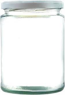 500ml Glass Food Jar with airtight Lid - A Deluxe Jam Jar for Marmalade, Honey and Home Preserves (White Lid, Pack of 50)