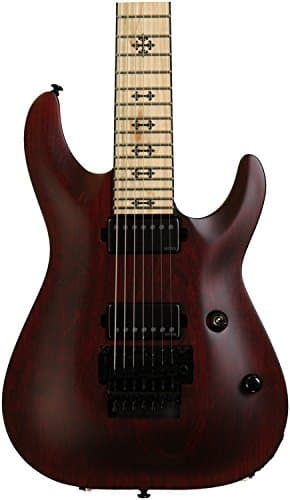 Schecter JL-7 Jeff Loomis Artist Model 7-String Solid-Body Electric Guitar, Vampire Red Satin