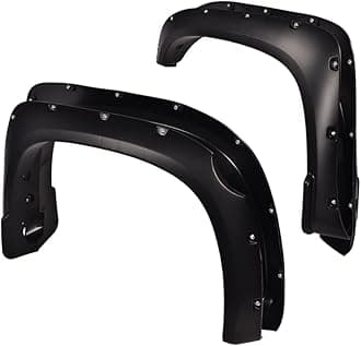 PIT66 Fender Flares, Compatible with 2014-2021 Toyota Tundra, Paintable Smooth Matte Pocket Riveted Style Wheel Flares, 4pcs