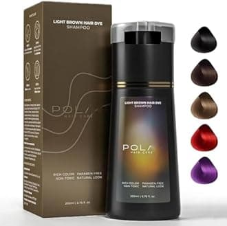 Hair Dye Shampoo, Haircare Instant Dye Shampoo, Hair Dye Shampoo 3 in 1 for Gray Hair, Color Shampoo Hair Dye for Hair Coverage, Keeping Hair Healthy and Shiny (Light Brown)