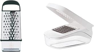 Good Grips Box Grater Silver, 1 EA and OXO Good Grips Vegetable and Onion Chopper with Easy Pour Opening White