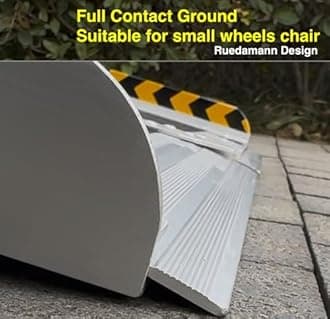 Ruedamann 3FT Portable Wheelchair Ramp, Folding Handicap Ramps for Home Entry, Aluminum Wheelchair Ramps for Doorways, Steps, Stairs, Scooters, Power Wheelchairs, Strollers