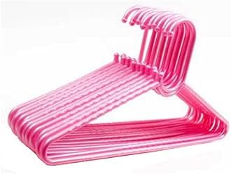 Plastic Clothes Hanger Set of 24 Clothes Hnager for Wardrobe Garments Hanging Pink